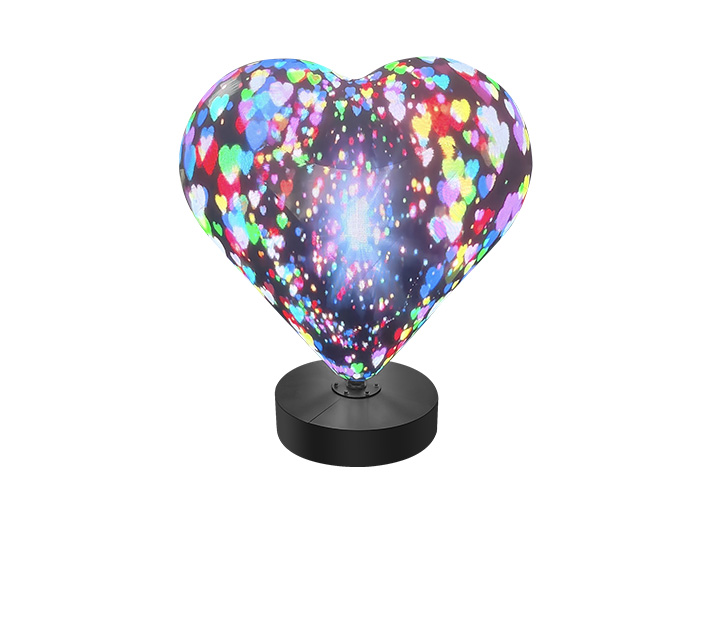 Écran LED en forme de cœur