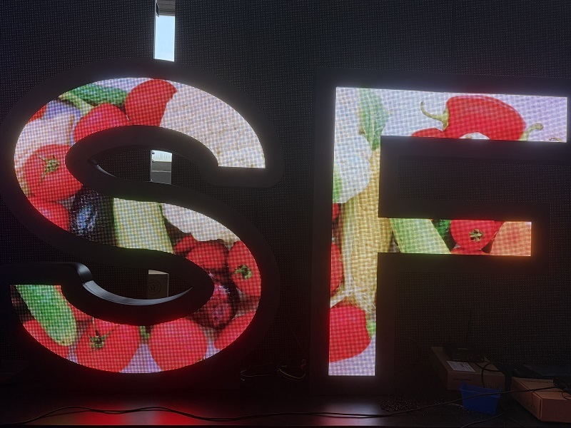Custom Letter-Shaped P3.0 LED Logo Displ