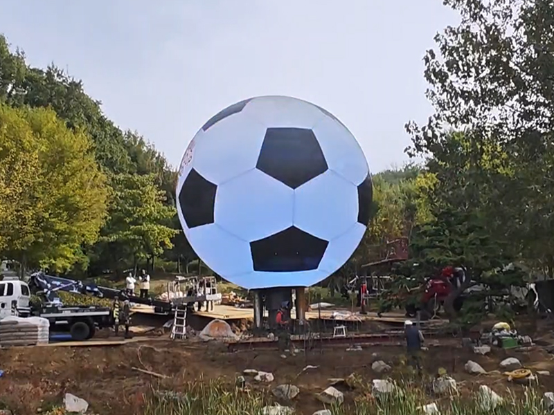 Toosen custom spherical LED display installation in shopping mall